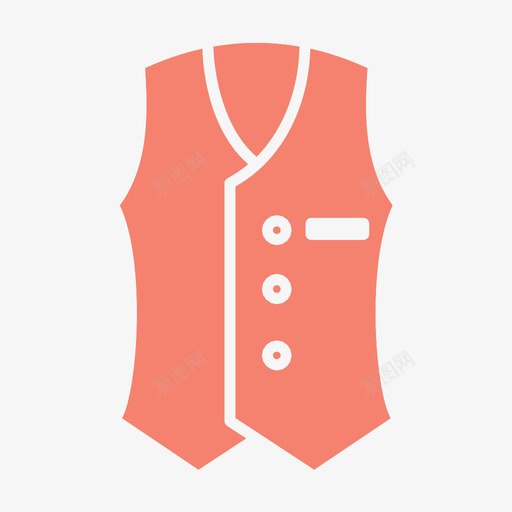 马甲服装优雅图标svg_新图网 https://ixintu.com 优雅 时尚 服装 西服 马甲