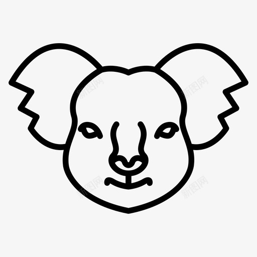 考拉动物脸图标svg_新图网 https://ixintu.com 丛林 动物 动物脸图标 考拉 脸 野生