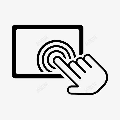 触摸屏咔嚓声手图标svg_新图网 https://ixintu.com 咔嚓声 手 触摸屏