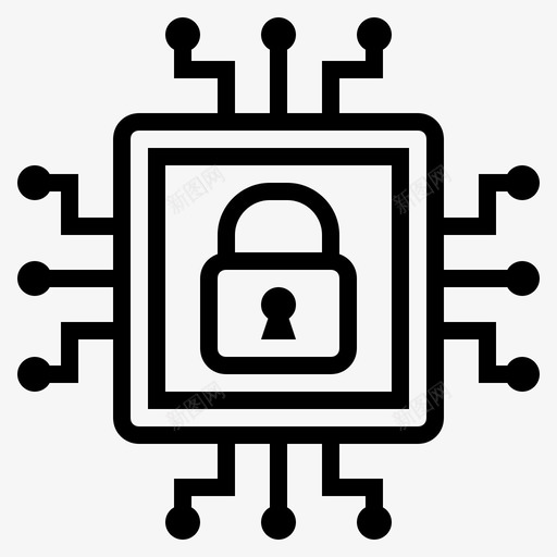 微芯片互联网安全在线安全图标svg_新图网 https://ixintu.com 互联网安全 在线安全 安全芯片 微芯片