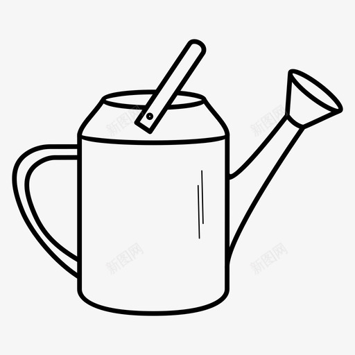 水壶花园园艺工具图标svg_新图网 https://ixintu.com 园艺工具 水壶 灌溉 花园