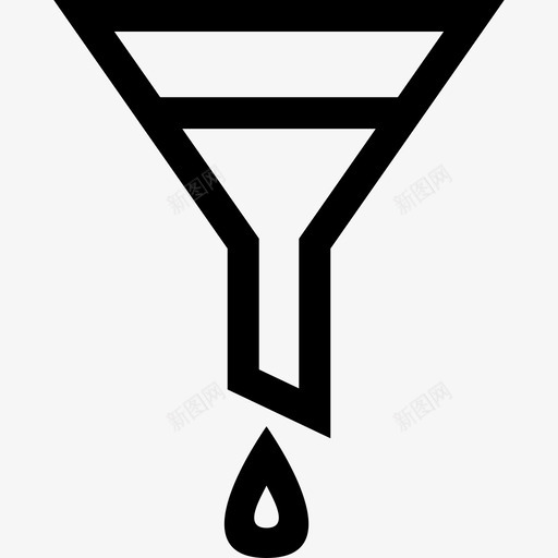 过滤漏斗仪器实验室图标svg_新图网 https://ixintu.com 仪器 实验室 实验室设备概要 过滤漏斗