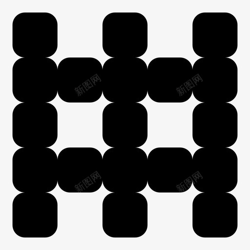 圆形方形图案图案重复图标svg_新图网 https://ixintu.com 图案 圆形方形图案 重复
