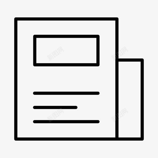 文章信息杂志图标svg_新图网 https://ixintu.com 信息 报纸 文章 杂志 混合1薄 页面
