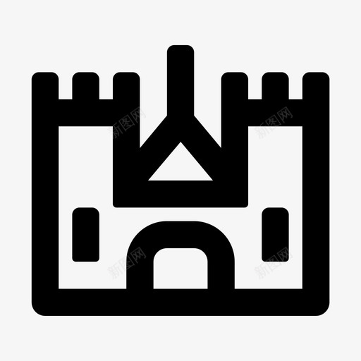 城堡建筑教堂图标svg_新图网 https://ixintu.com 城堡 宗教 建筑 教堂