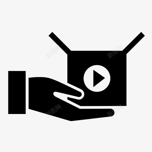 开始使用开始手图标svg_新图网 https://ixintu.com 产品 启动 开始 开始使用 手 物流交付