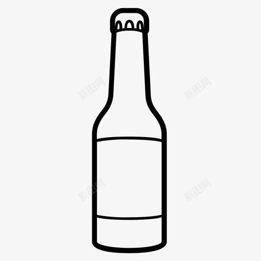 啤酒瓶酒精酒瓶玻璃图标svg_新图网 https://ixintu.com 啤酒瓶 酒瓶玻璃 酒精