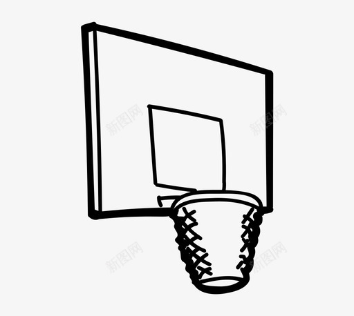 篮球篮板球门图标svg_新图网 https://ixintu.com nba rim 体育 球门 篮板 篮球