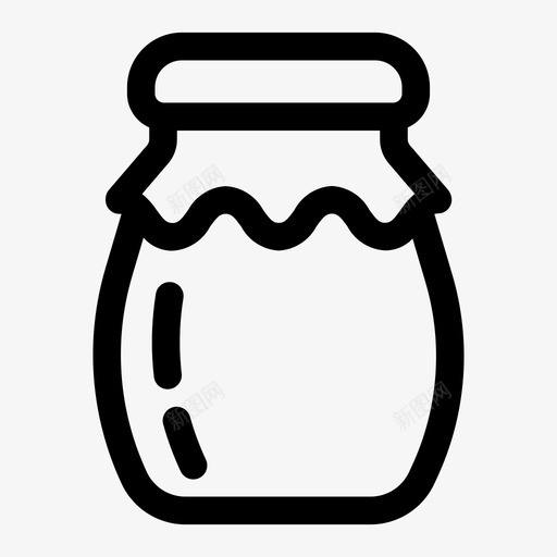 玻璃罐瓶子容器图标svg_新图网 https://ixintu.com 容器 果酱 玻璃罐 瓶子 透明食品