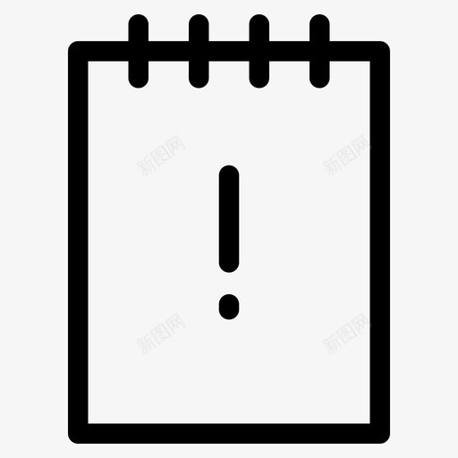 注释警告记事本图标svg_新图网 https://ixintu.com 注释警告 记事本