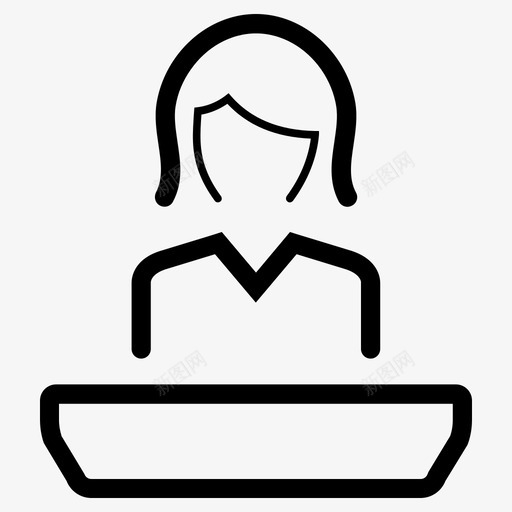 商务会议讲座演示图标svg_新图网 https://ixintu.com 商务会议 大纲商务图标集5 教学 演示 讲座