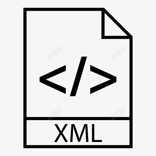 可扩展标记代码可扩展标记语言图标svg_新图网 https://ixintu.com xml 代码 可扩展标记 可扩展标记语言 文件类型 文档格式