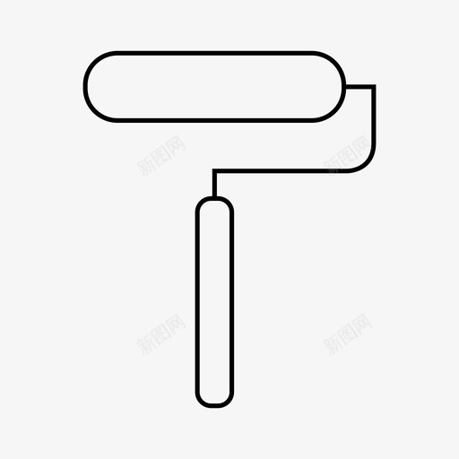滚筒油漆滚筒刷图标svg_新图网 https://ixintu.com 墙壁 工作 工具 油漆 滚筒 滚筒刷