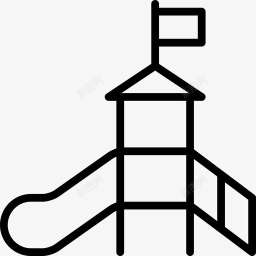 游乐场儿童公园图标svg_新图网 https://ixintu.com 儿童 公园 栖息地瘦 游乐场