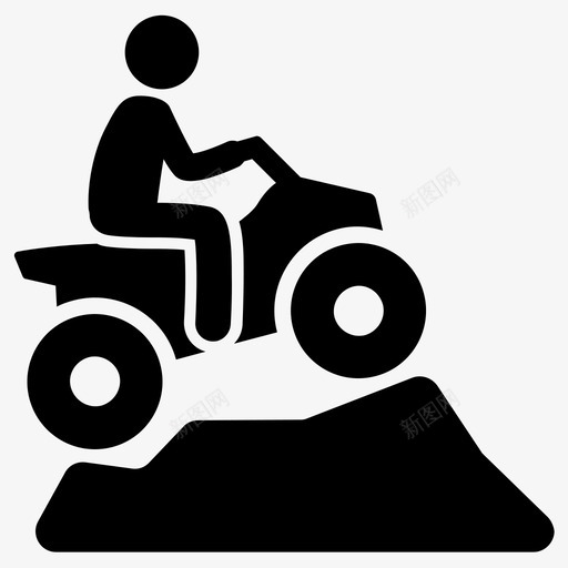 全地形车四轮车山地车图标svg_新图网 https://ixintu.com 全地形车 四轮车 山地车
