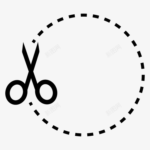 剪圆图标svg_新图网 https://ixintu.com 剪 圆