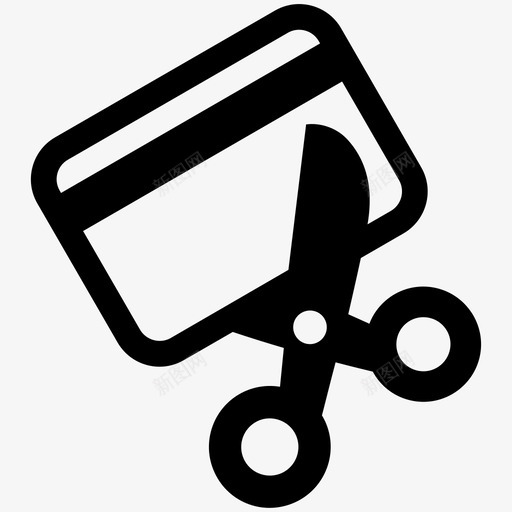 成本削减信用卡折扣图标svg_新图网 https://ixintu.com 信用卡 剪刀 成本削减 折扣 金融
