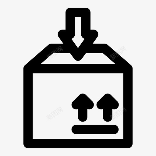 包裹已送达箱内图标svg_新图网 https://ixintu.com 内 包裹 包裹已送达 物流2粗体 箱