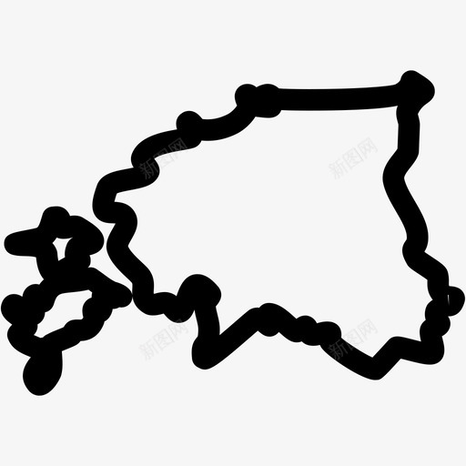 爱沙尼亚地图欧洲国家地图图标svg_新图网 https://ixintu.com 欧洲国家地图 爱沙尼亚地图