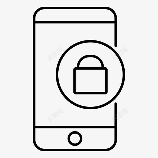 安全访问应用程序图标svg_新图网 https://ixintu.com 安全 密码 应用程序 手机 智能手机 智能手机图标 访问