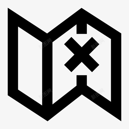 藏宝图冒险目的地图标svg_新图网 https://ixintu.com 冒险 地点 目的地 藏宝图