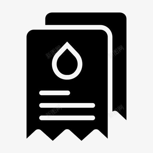 账单水电费水费图标svg_新图网 https://ixintu.com 水电费 水费 账单