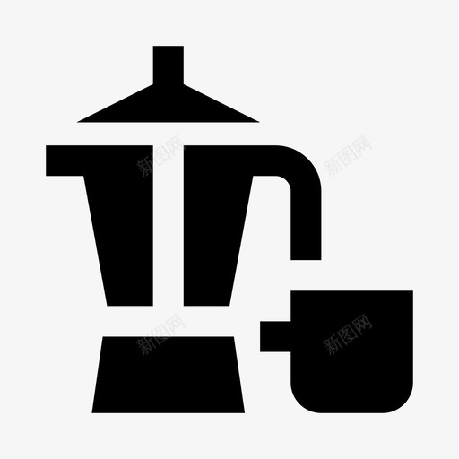 莫卡咖啡浓缩咖啡图标svg_新图网 https://ixintu.com 咖啡 固体 壶 浓缩咖啡 滤杯 莫卡 食物5