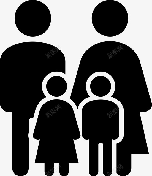 家庭孩子父亲图标svg_新图网 https://ixintu.com 和谐 孩子 家庭 母亲 父亲