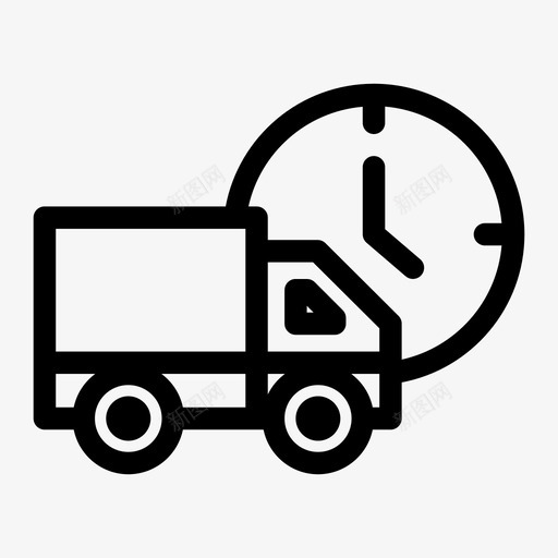 交货时间标志启动图标svg_新图网 https://ixintu.com 交货时间 卡车 启动 标志 物流3个粗体