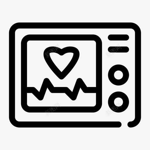 心电图心脏医院图标svg_新图网 https://ixintu.com 医用间隙介质 医院 心电图 心脏 监护仪 脉搏