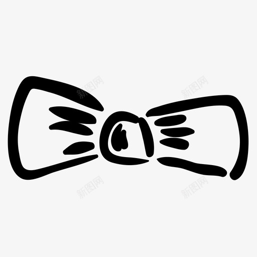 蝴蝶结缎带手绘图标svg_新图网 https://ixintu.com 手绘 缎带 蝴蝶结