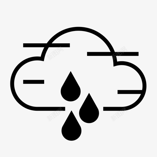 毛毛雨云雨图标svg_新图网 https://ixintu.com 云 天气 天气字形图标 毛毛雨 雨 预报