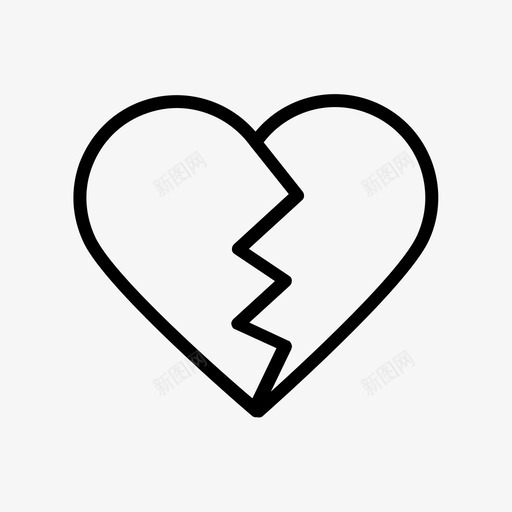 离婚分手夫妻图标svg_新图网 https://ixintu.com 关系 分手 夫妻 法律 爱情 离婚 简单的线图标