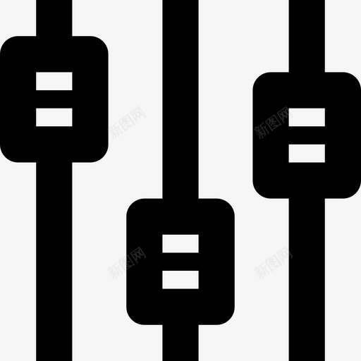 垂直滑块均衡器混音图标svg_新图网 https://ixintu.com 均衡器 垂直滑块 小黑 混音 混音器 设置