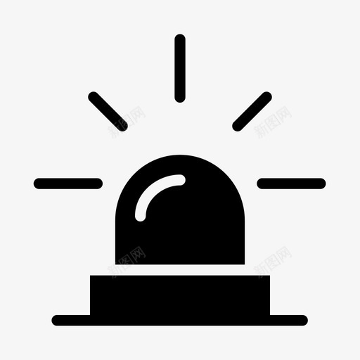 紧急情况警报铃声图标svg_新图网 https://ixintu.com 其他 灯泡 紧急情况 警报 通知 铃声