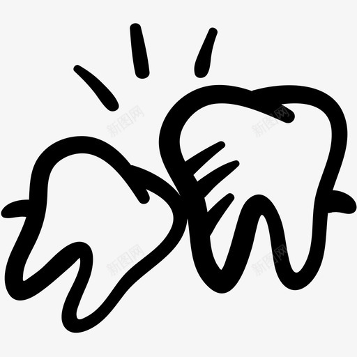 智齿牙科牙痛图标svg_新图网 https://ixintu.com 智齿 牙痛 牙科 牙齿涂鸦