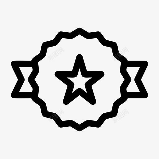 成就晋升质量图标svg_新图网 https://ixintu.com 丝带 奖励 成就 晋升 质量