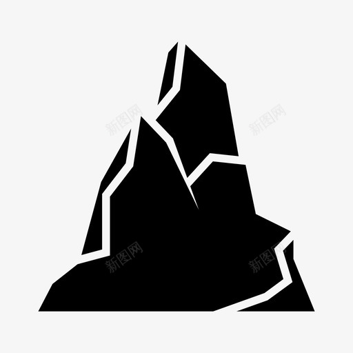 高山地质丘陵图标svg_新图网 https://ixintu.com 丘陵 地质 山地 岩石 高山