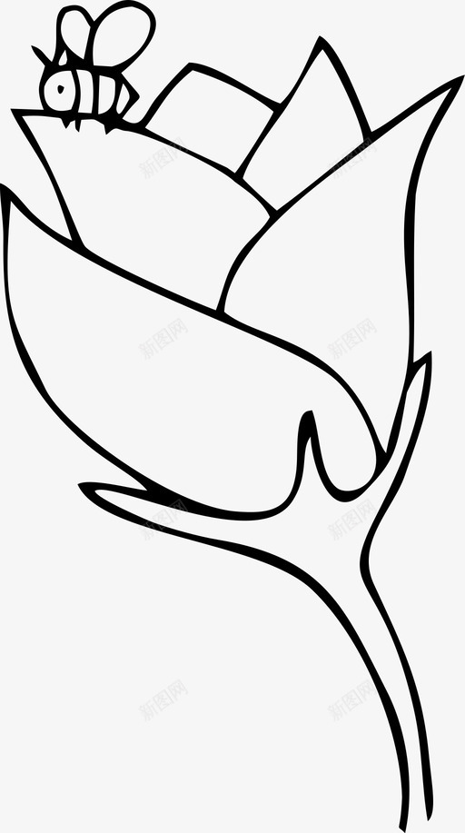 花蜜蜂图标svg_新图网 https://ixintu.com 花 蜜蜂