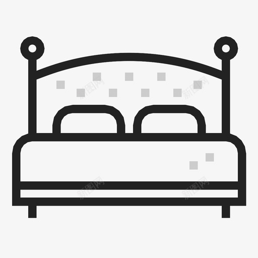 床睡一起睡图标svg_新图网 https://ixintu.com 一起睡 床 睡