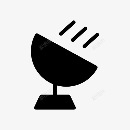 碟形天线网络卫星无线网络共享字形图标svg_新图网 https://ixintu.com 碟形天线网络卫星无线网络共享字形图标
