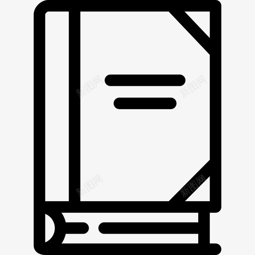 封闭式书籍印刷品线性图标svg_新图网 https://ixintu.com 印刷品 封闭式书籍 线性