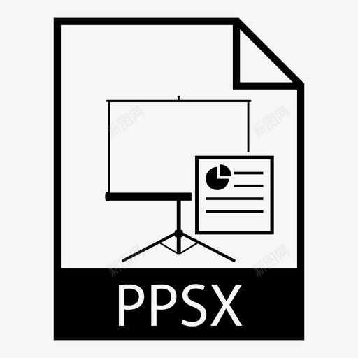 powerpoint放映文件类型ppsx图标svg_新图网 https://ixintu.com powerpoint放映 ppsx 幻灯片 文件类型 文档格式