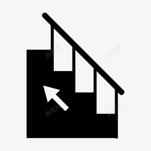 楼上左边标志图标svg_新图网 https://ixintu.com 左边 左边楼梯 标志 楼上 路