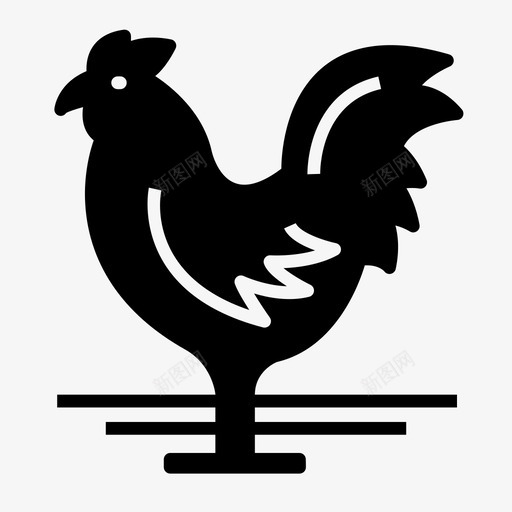公鸡鸟鸡图标svg_新图网 https://ixintu.com 公鸡 农场 农场雕文图标 家禽 鸟 鸡