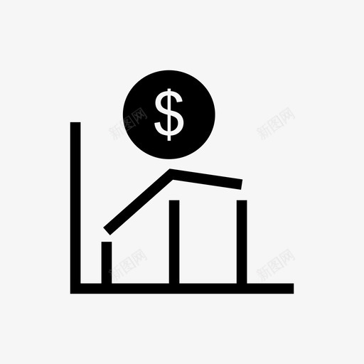 增长图表货币图标svg_新图网 https://ixintu.com 图表 增长 货币 货币符号图标 金融