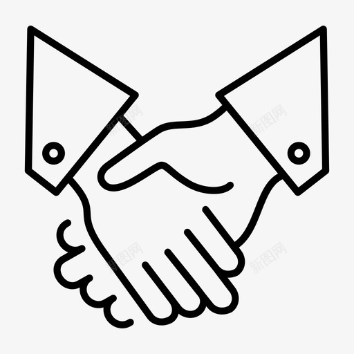 握手友好手势图标svg_新图网 https://ixintu.com 人 友好 手势 握手