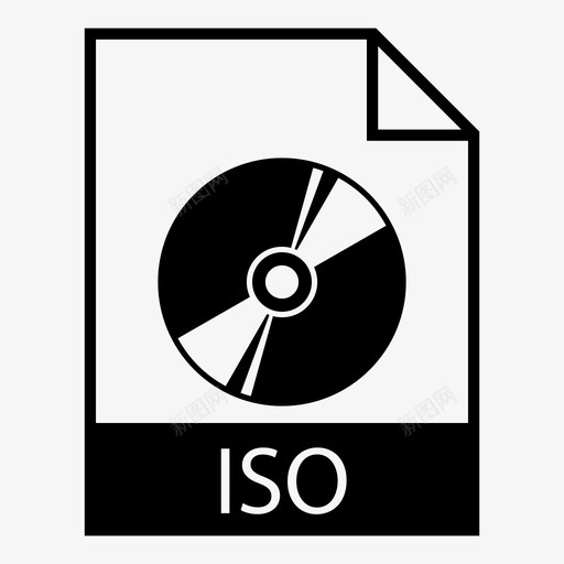 光盘映像文件类型iso图标svg_新图网 https://ixintu.com iso 光盘映像 文件类型 文档格式
