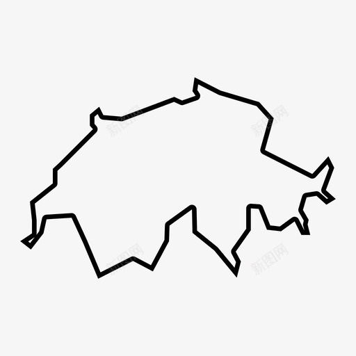 瑞士地图欧洲瑞士图标svg_新图网 https://ixintu.com 欧洲 瑞士 瑞士地图
