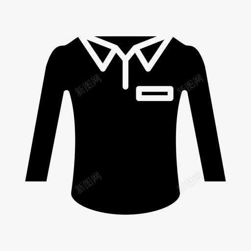 衬衫休闲服时装图标svg_新图网 https://ixintu.com 休闲服 时装 服装 衬衫